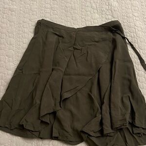 Olive Green Wrap Skirt